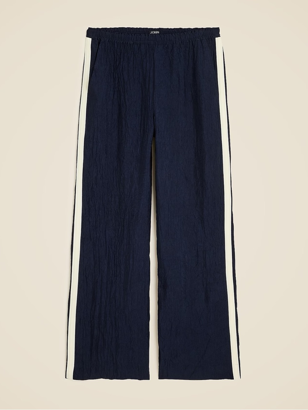 J. Crew Stratus side stripe pant in textured satin